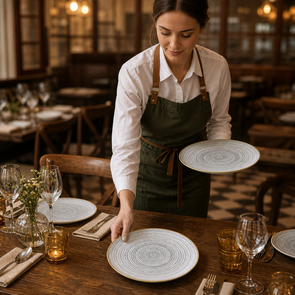 Coupe Plates 260mm Porcelain for Vintage Table Settings (Pack of 12)