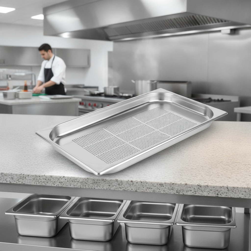 304 Stainless Steel Perforated Gastronorm Tray 5.8L for Versatile Cooking