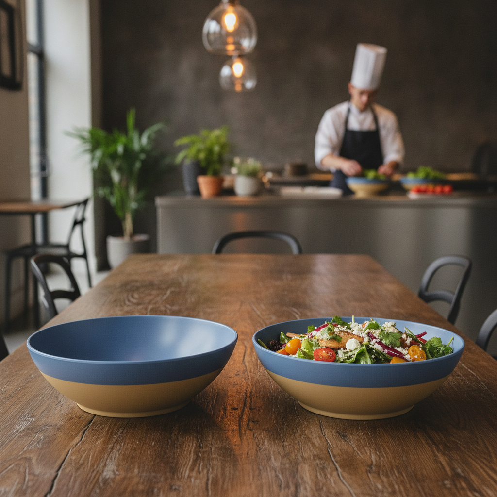 Melamine Deep Serving Bowls 360mm for Creative Buffet Presentations (Pack of 2)