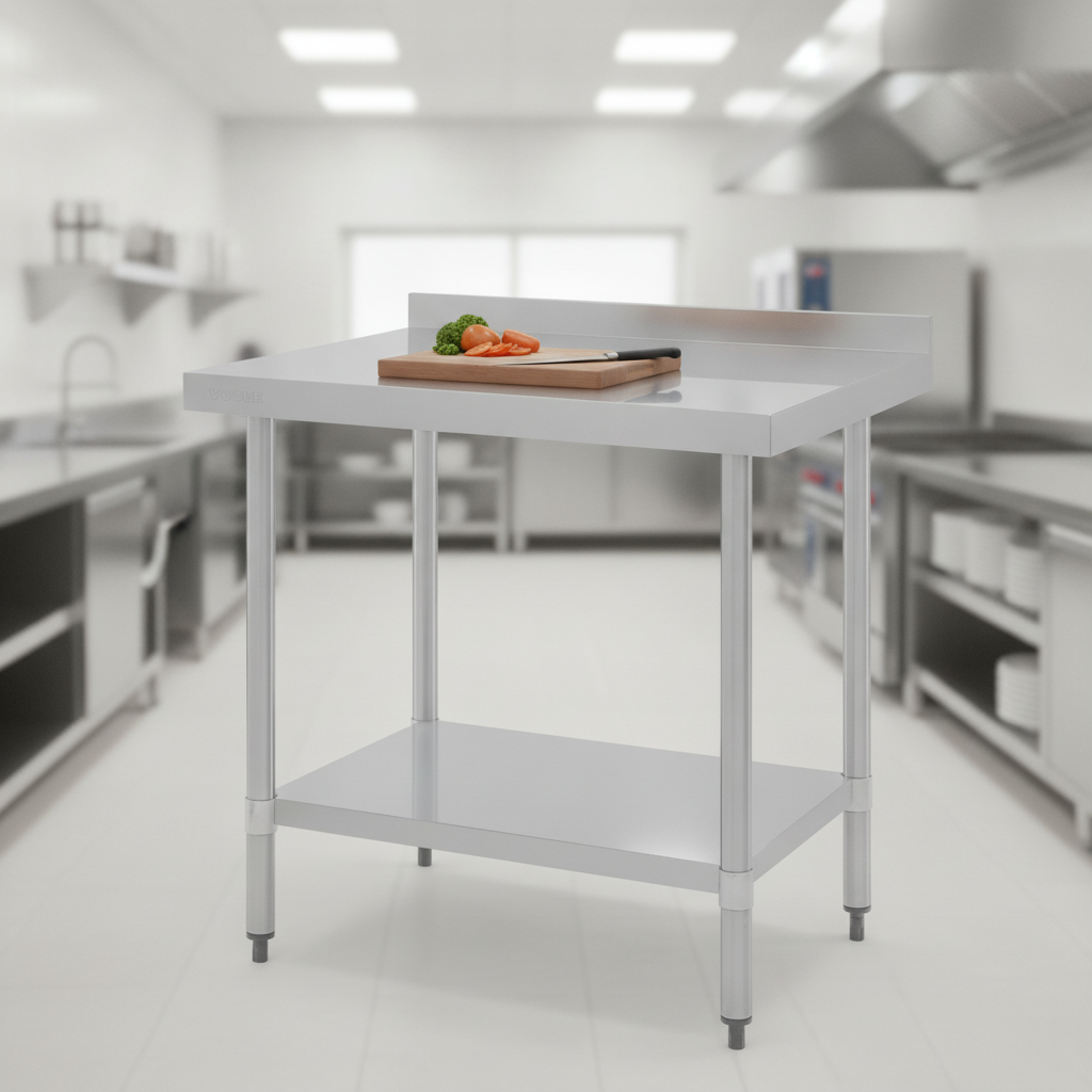 430 Stainless Steel Prep Table 900mm for Kitchen Use