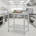 430 Stainless Steel Prep Table 900mm for Kitchen Use