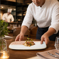 Oblong Plates Finest Vitrified Coral Ceramic for Elegant Dining