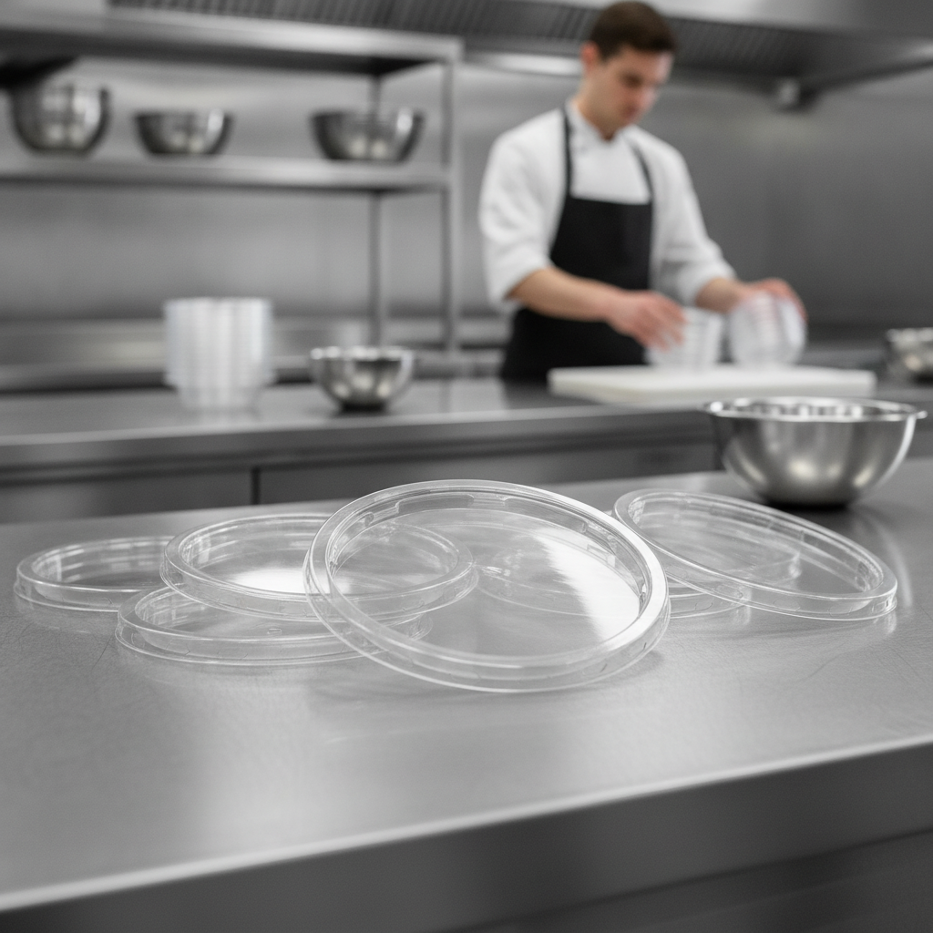 Clear rPET Lids for 250ml Deli Pots for Food-to-Go (Pack of 1800)
