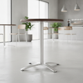 Aluminium Round Table Top and Base Combo Dark Brown 600x650mm for Cafés