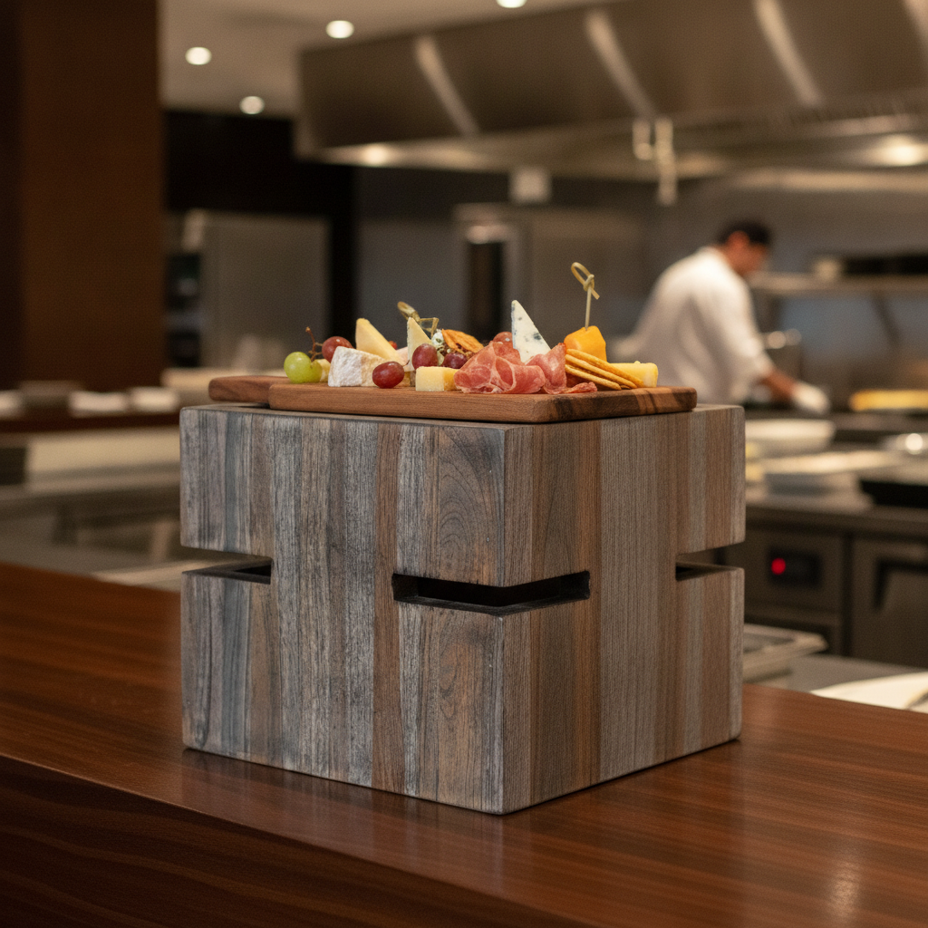 Wood Buffet Riser 152mm for Upscale Presentations