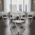 Steel Folding Metal Chairs for Dining and Events (Pack of 4)