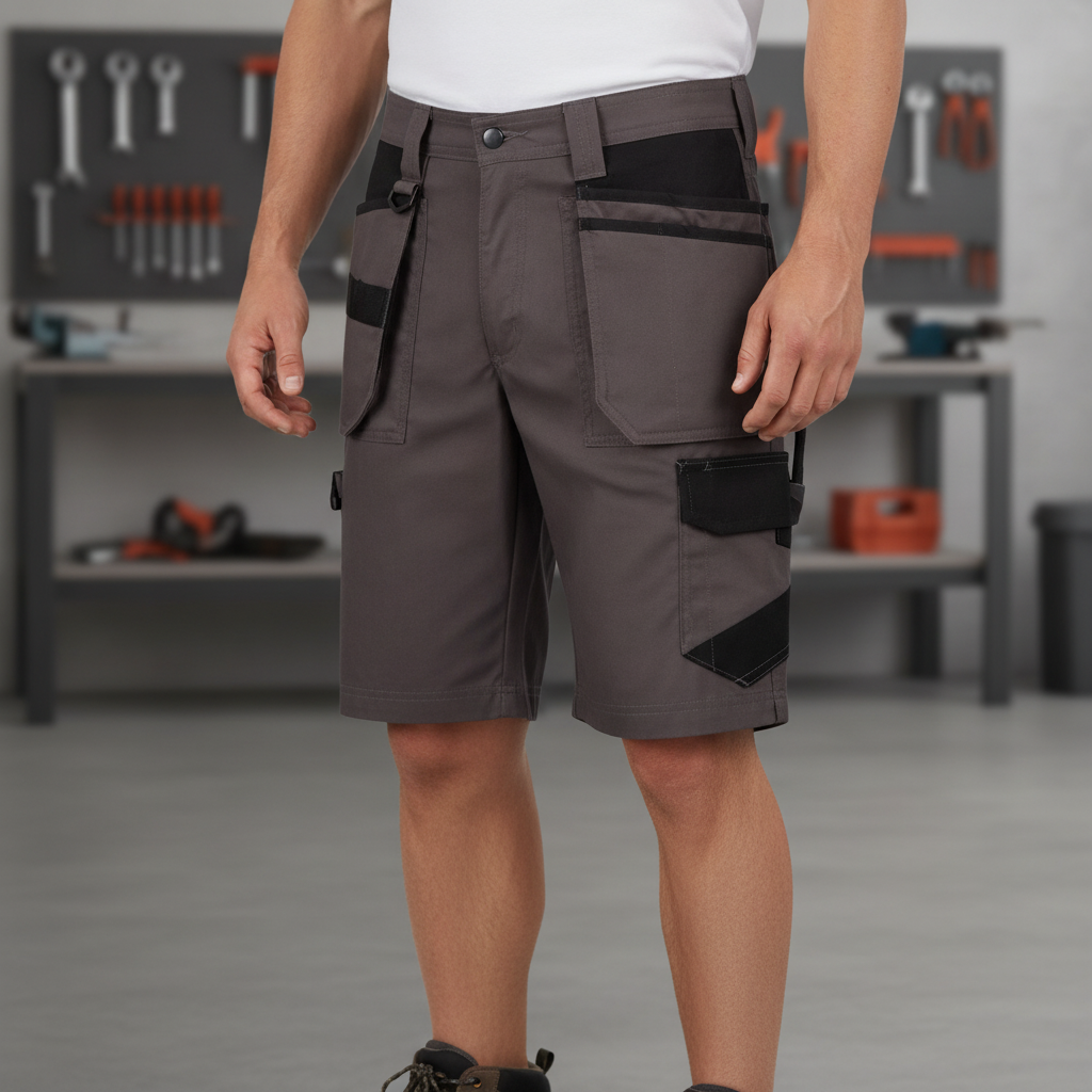 Durable Polycotton Two Tone Holster Shorts for Work (Waist Size 30" - 48")