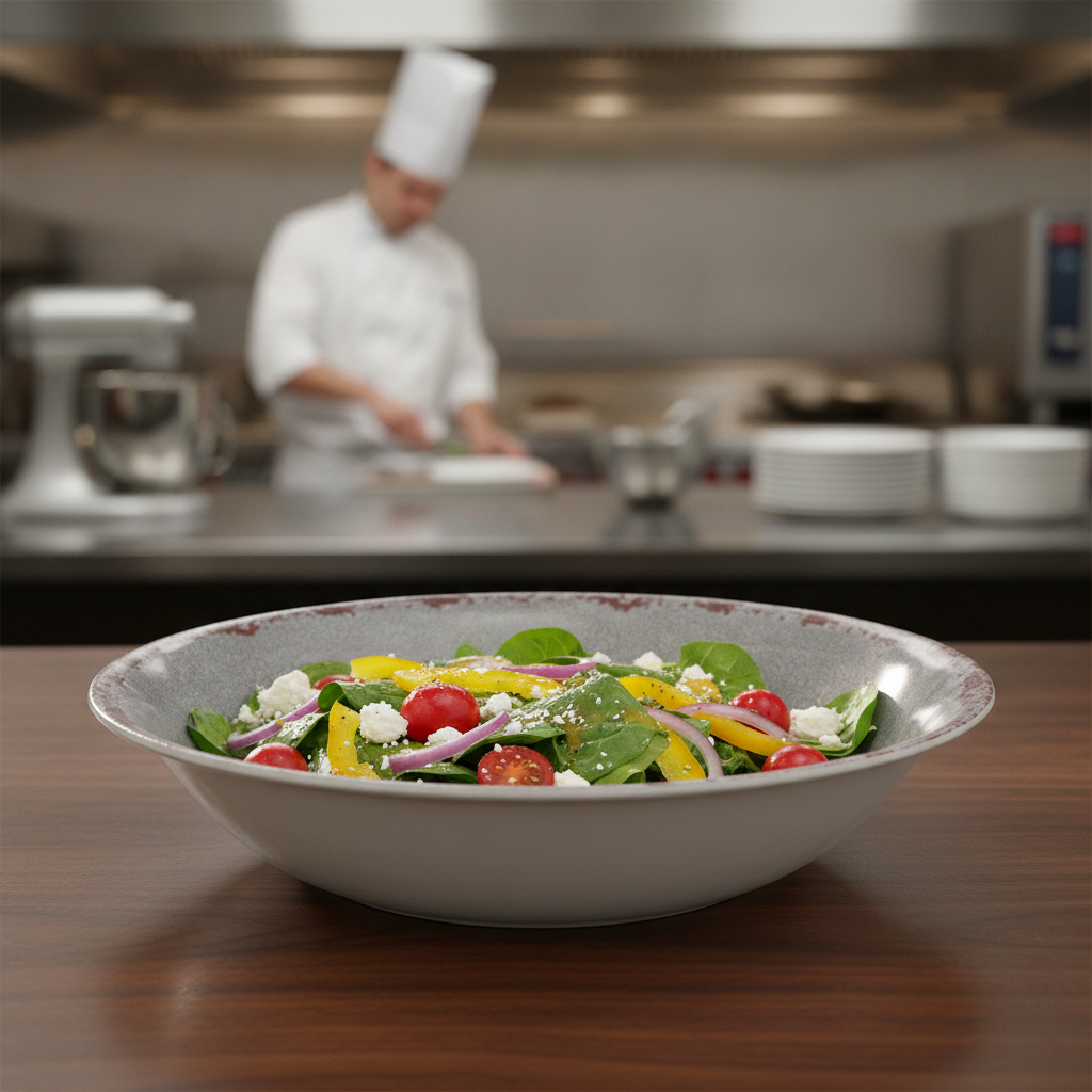 Melamine Grey Bowl 3.5L for Vibrant Food Presentations