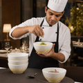 Deep Bowls 102mm Gold Vitrified Ceramic for Modern Hospitality (Pack of 12)