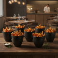 Stoneware Chip Pot 310ml for Serving Sides (Pack of 6)