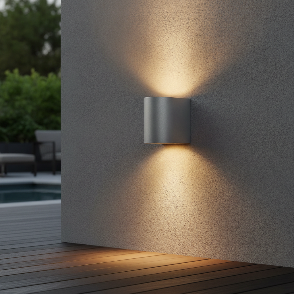 Aluminium Outdoor Wall Light with Dual Lighting Effect for Patios
