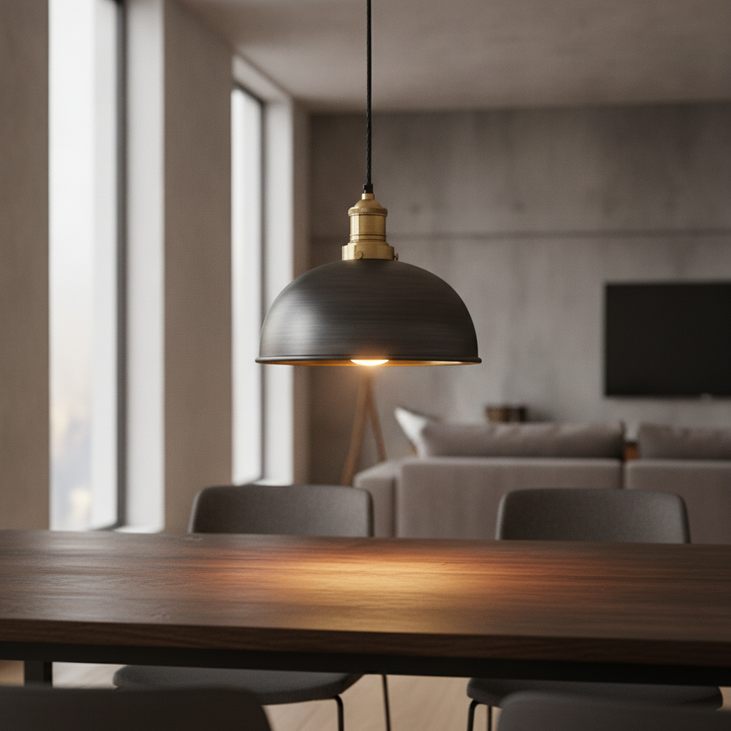 Brass Dome Pendant Light 200mm for Stylish Interiors