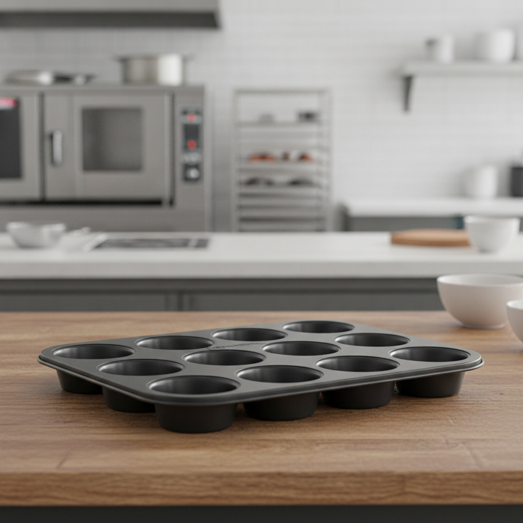 Heavy Gauge Steel 12 Cup Muffin Tin for Baking