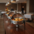 Stainless Steel Round Chafing Dish 7.5L for Catering Events