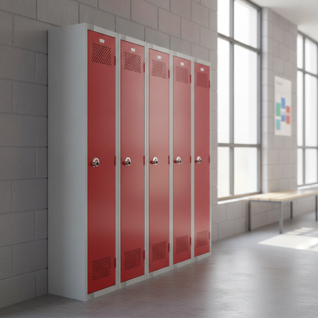 Powder Coated Steel Single Door Locker 300mm Deep for Institutions