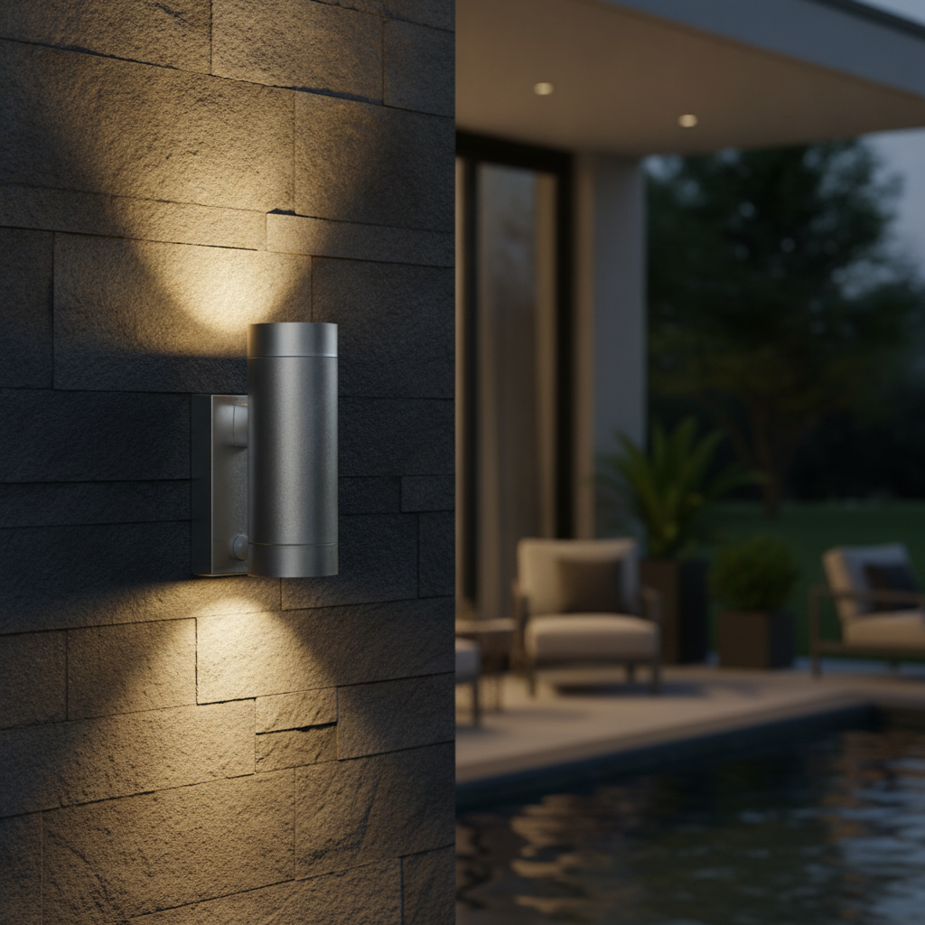 Aluminium Outdoor Wall Light with Dual Lighting Effect for Patios