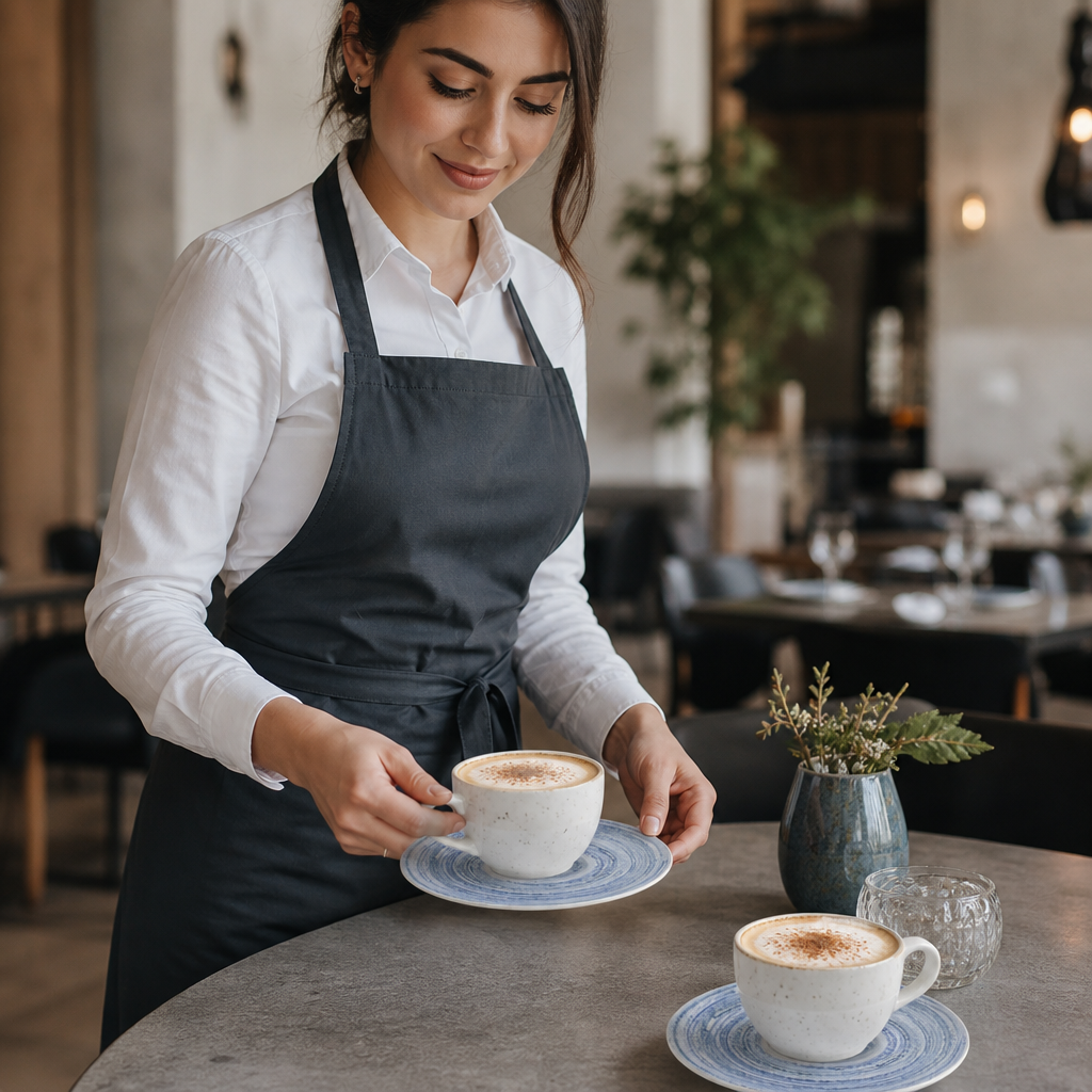 Cappuccino Saucers 156mm Vitrified Ceramic for Coffee Service (Pack of 12)