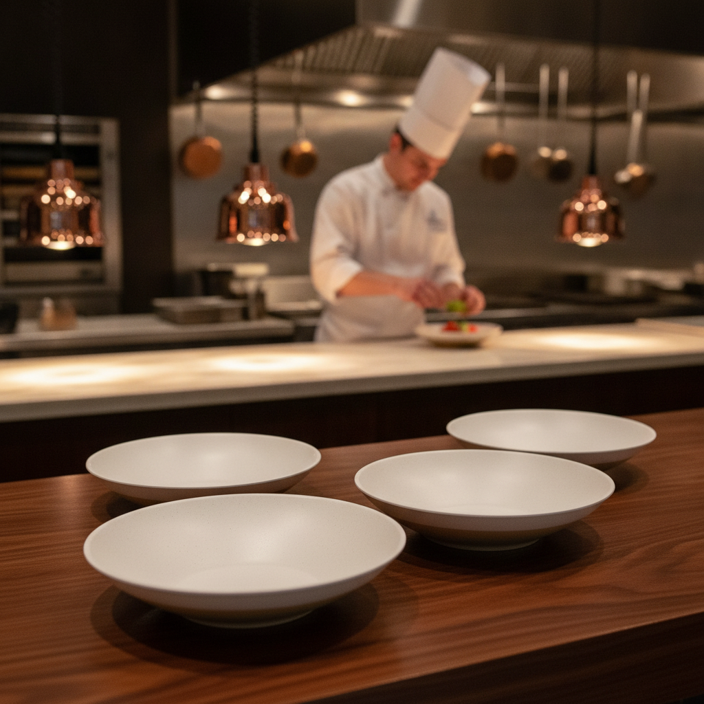 Melamine Shallow Bowls 300mm for Creative Buffet Presentations (Pack of 4)