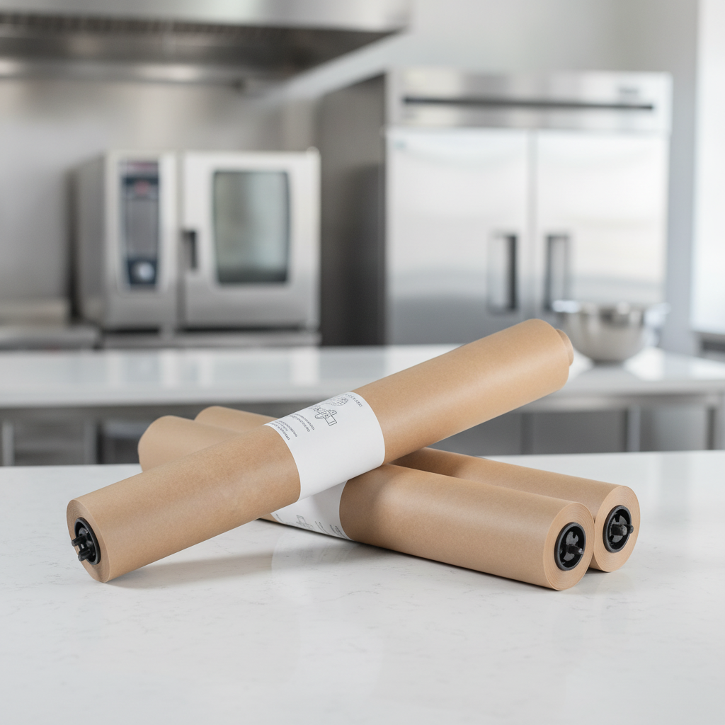 Silicone Coated Baking Parchment 450mm x 50m for Efficient Cooking (Pack of 3)