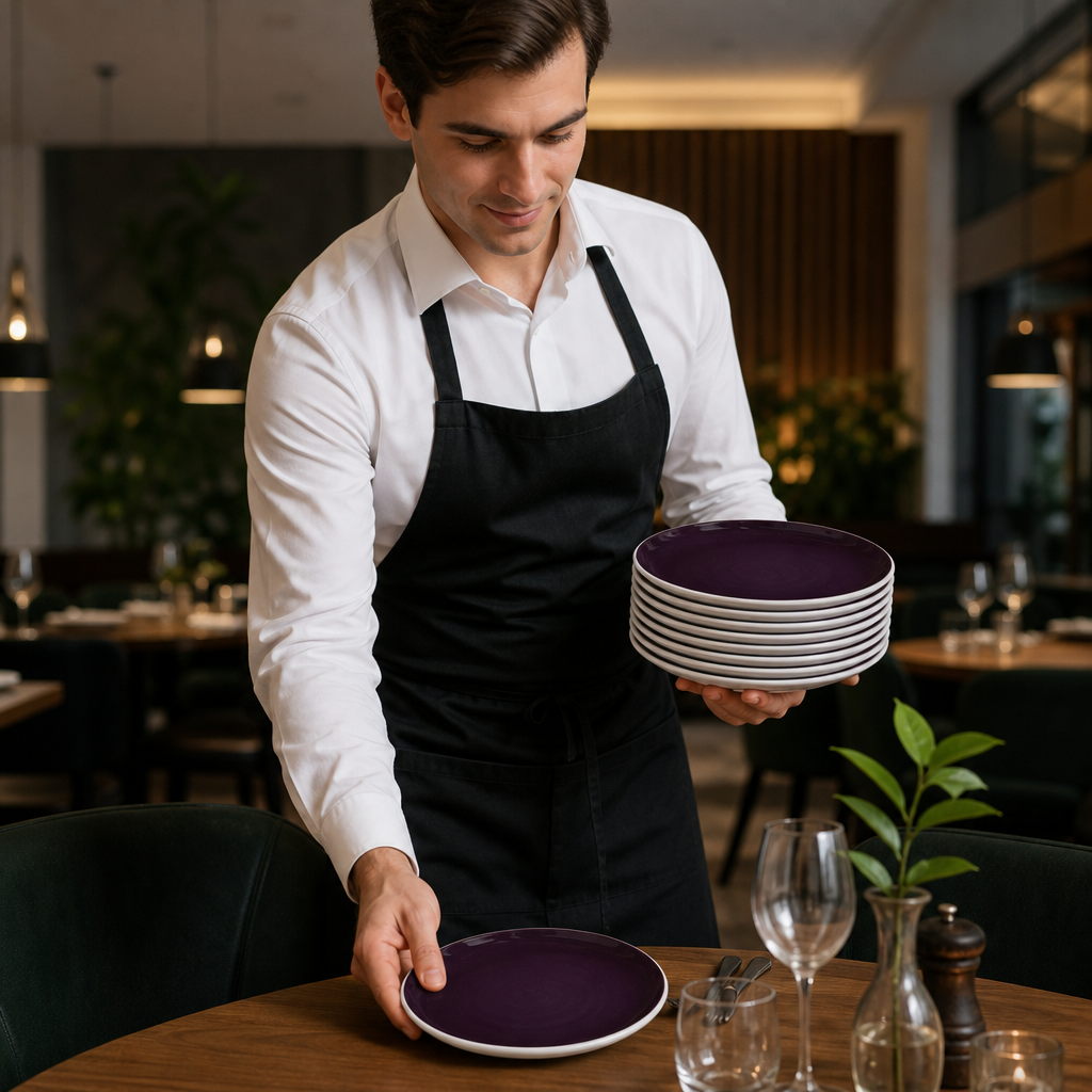 Alumina Round Stacking Trays 165mm Vitrified Ceramic for Hospitality (Pack of 12)