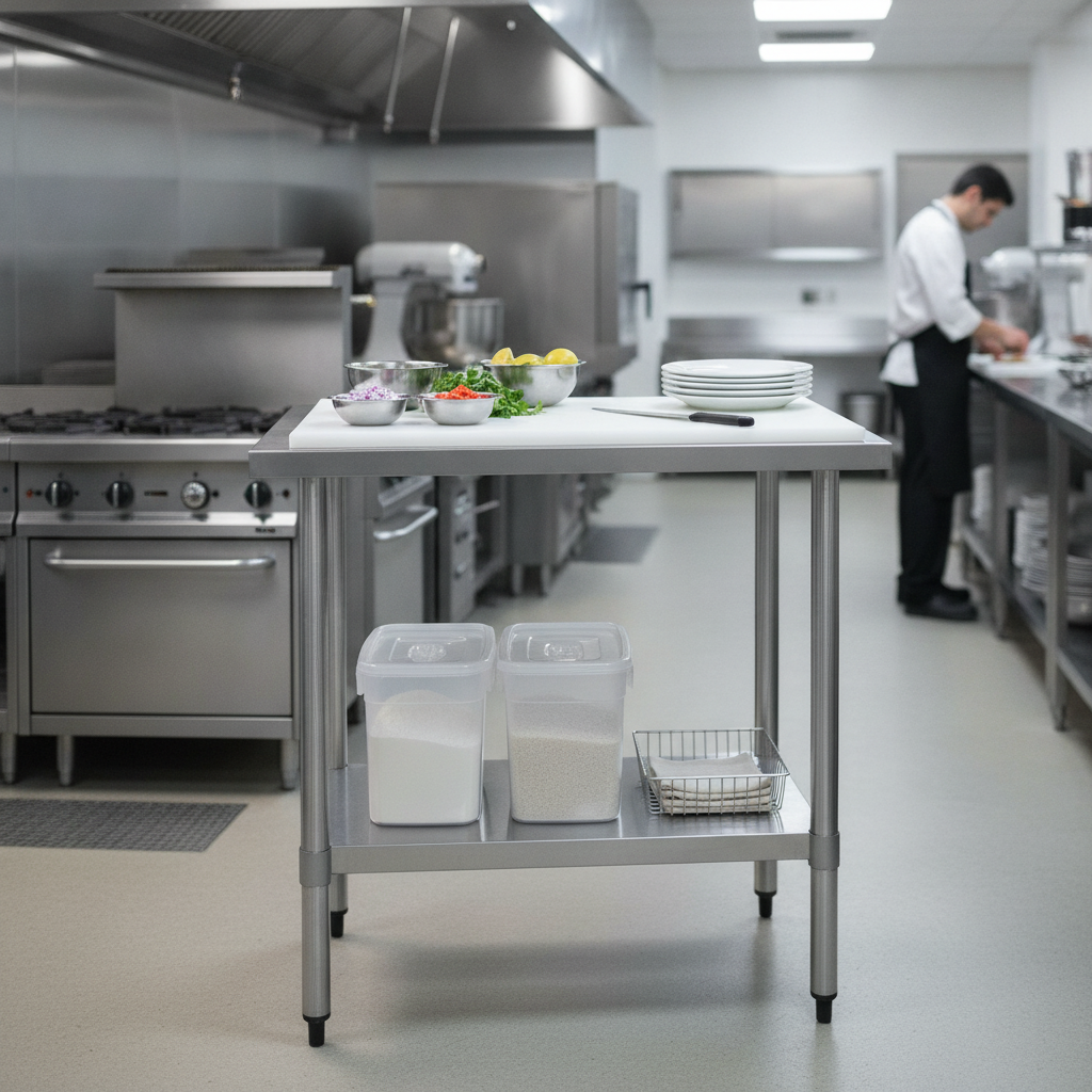 430 Stainless Steel Prep Table 900mm for Back-of-House Use