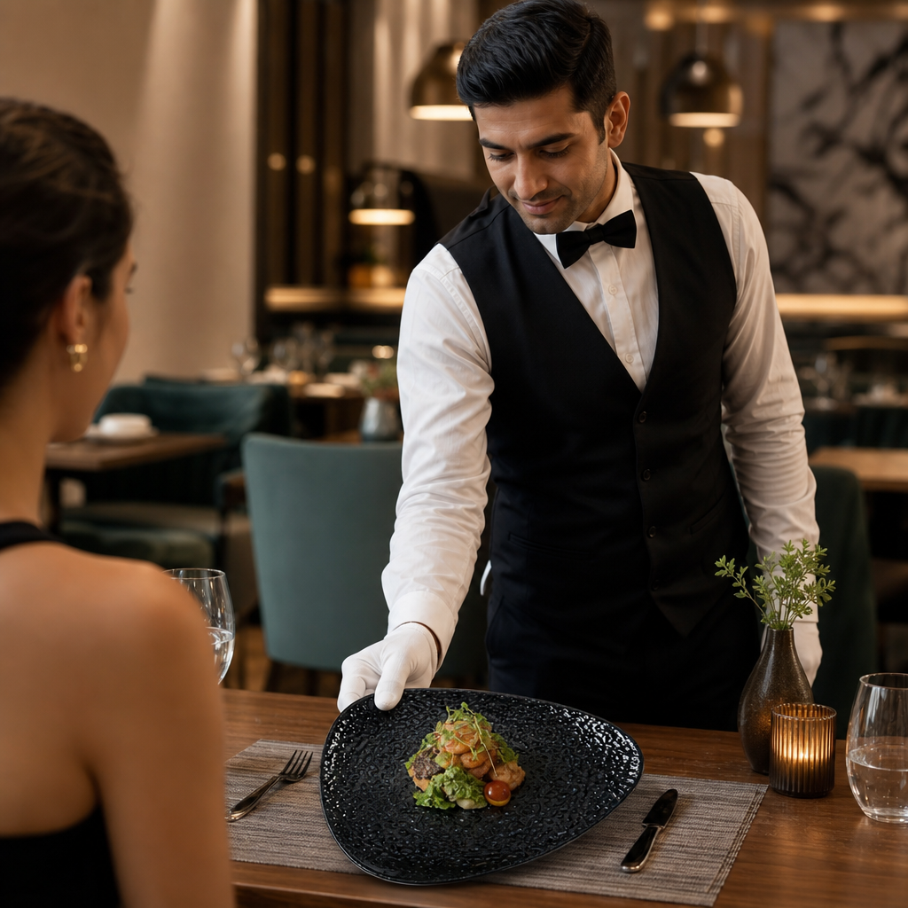 Triangle Plates 229mm Vitrified Ceramic for Hospitality Use (Pack of 12)
