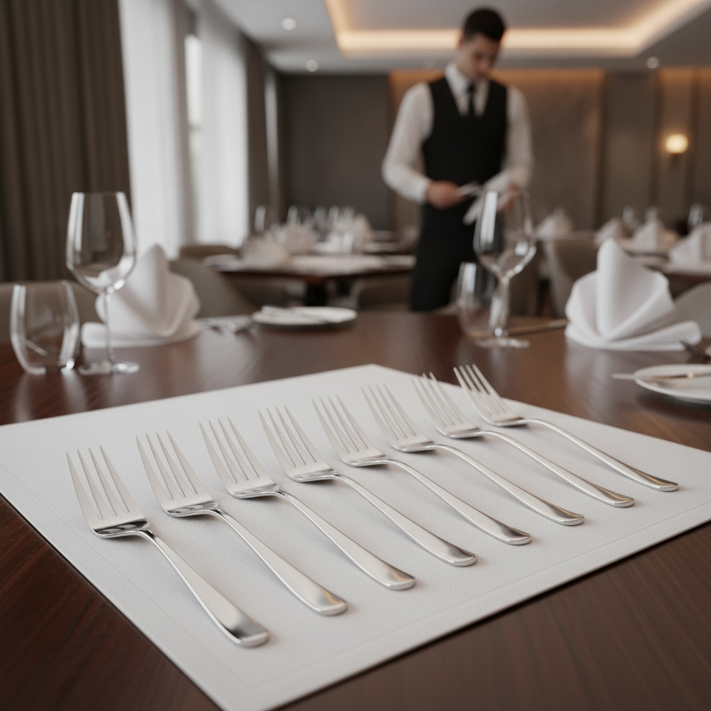 18/10 Stainless Steel Serving Forks for Table Service (Pack of 12)