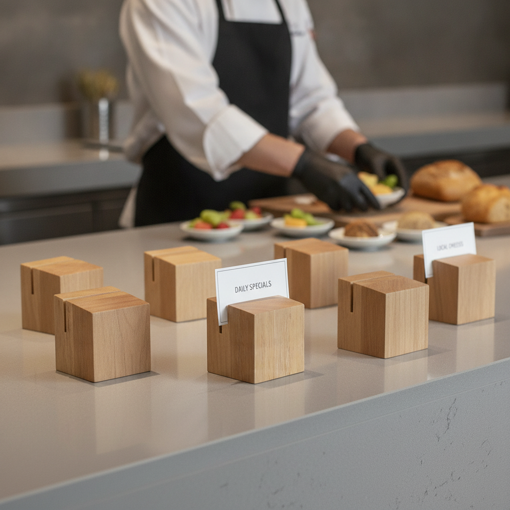 Wooden Holder and Riser for Buffets & Displays