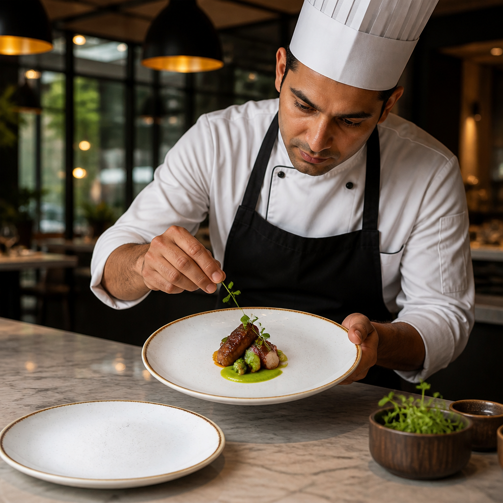 Round Plate 286mm Vitrified Ceramic for Catering Use (Pack of 12)