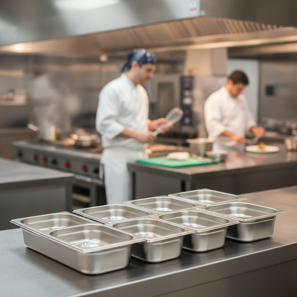 201 Stainless Steel 1/3 Gastronorm Tray 65mm for Commercial Use