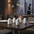 Porcelain Pepper Pots 80mm for Dining Tables (Pack of 6)