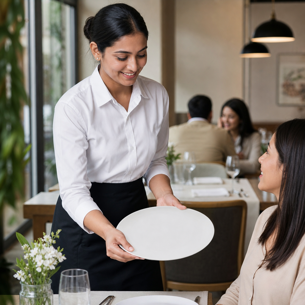 Plates 260mm White Vitrified Ceramic for Elegant Dining (Pack of 12)