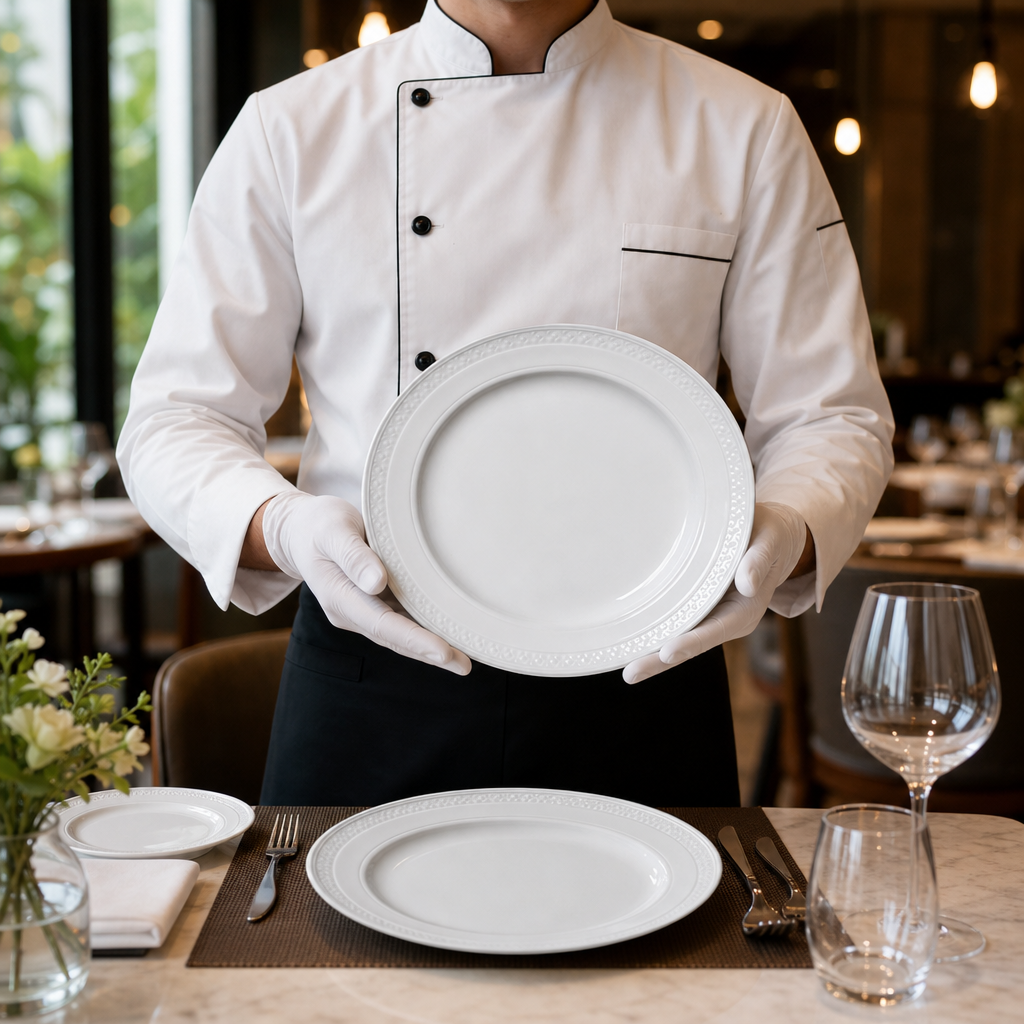 Vitrified Plates 285mm China for Elegant Dining (Pack of 6)