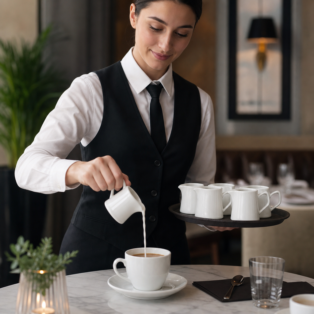 Porcelain Jugs 120ml for Table Service (Pack of 6)