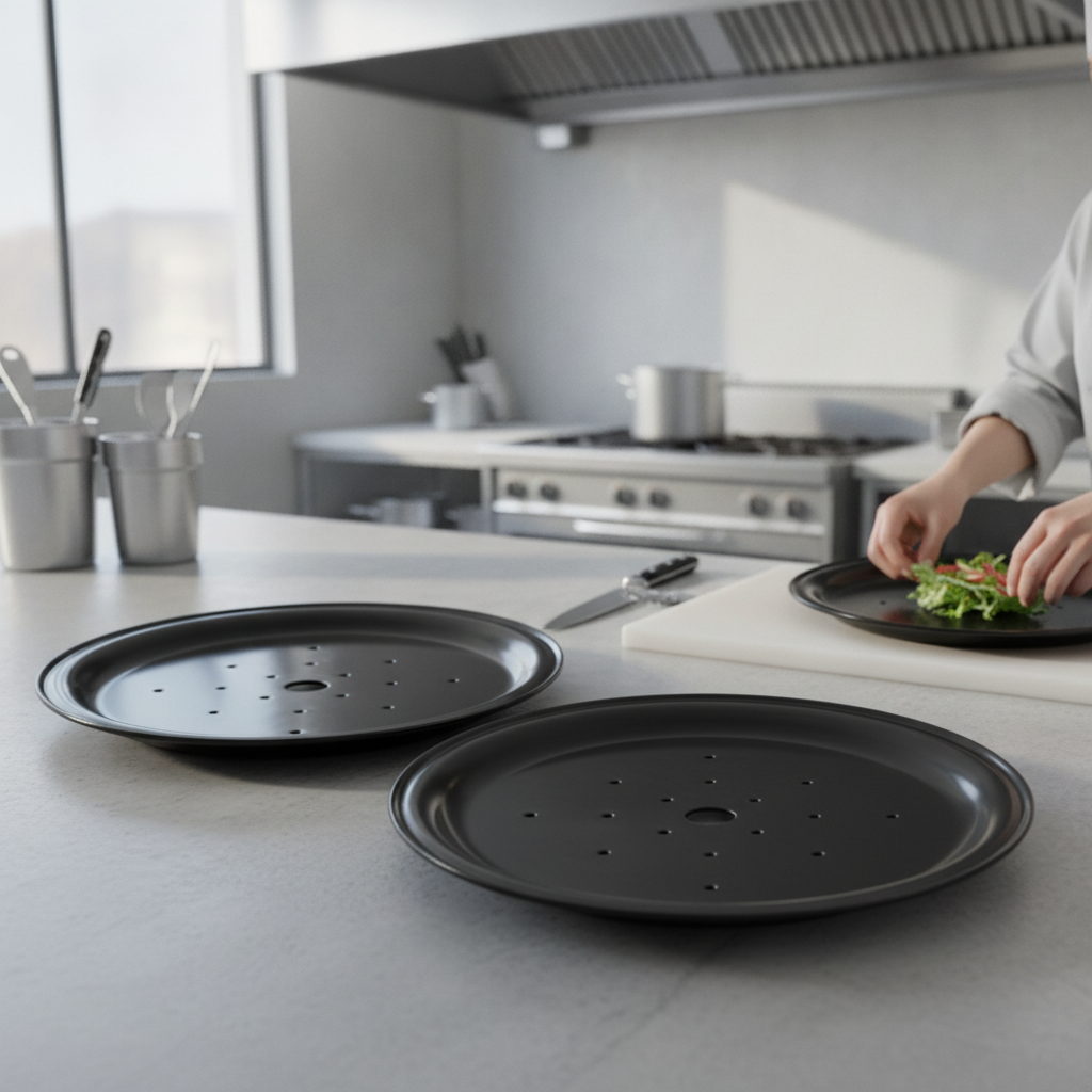 Melamine Black Bowls 330mm for Catering & Hospitality (Pack of 2)