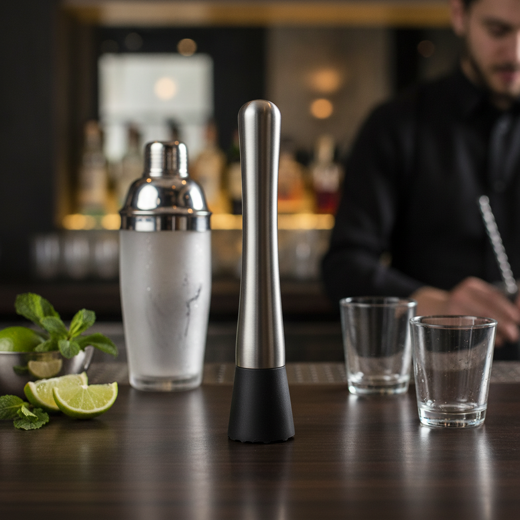 Stainless Steel Muddler 210mm for Cocktail Preparation