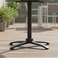 Aluminium Flip Top Table Base Black 480x480mm for Indoor & Outdoor Use