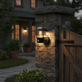 Metal Outdoor Wall Light with Motion Sensor for Patios & Entrances