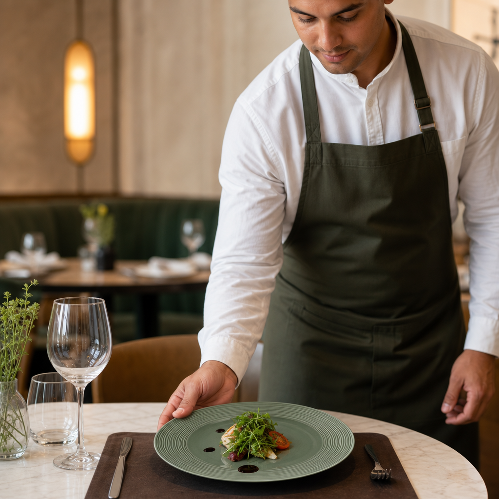 Coupe Plates 255mm Green Porcelain for Casual Dining (Pack of 12)