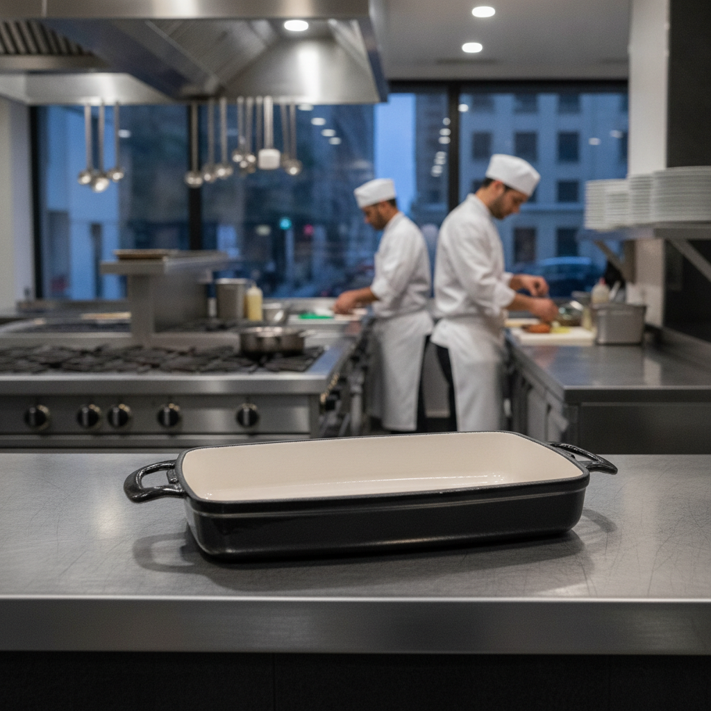 Cast Iron Rectangular Dish 2.8L for Events & Catering