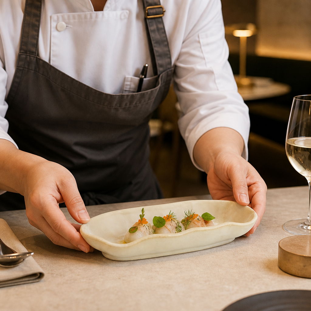 Oval Plates 150x70mm Ceramic for Casual Fine Dining (Pack of 6)