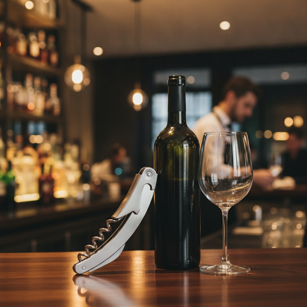 Stainless Steel Waiter's Friend Corkscrew for Bars & Pubs