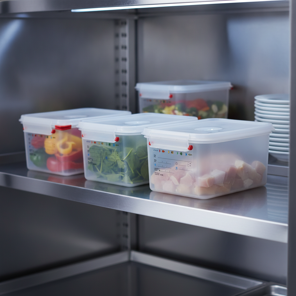 Polypropylene 1/2 Gastronorm Food Container 12.5L for Professional Kitchens (Pack of 4)