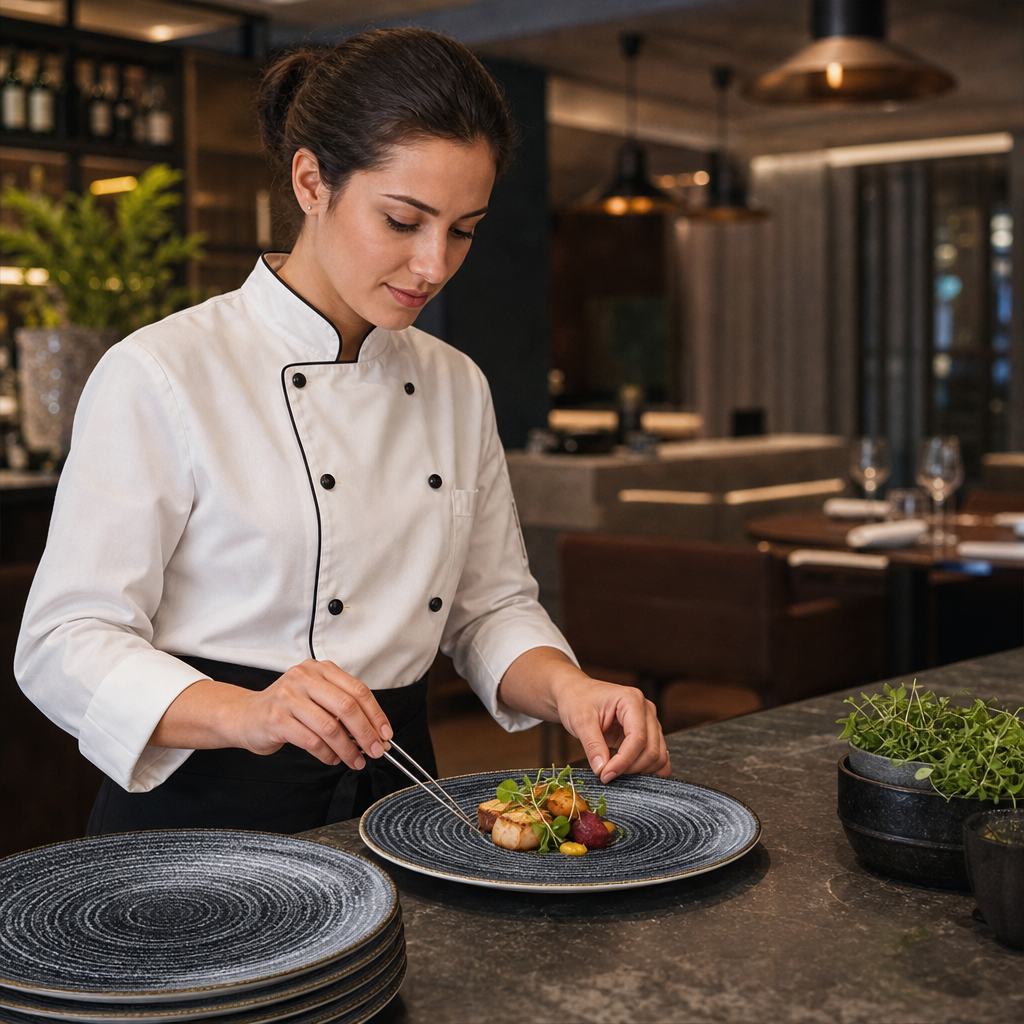 Coupe Plates Black Charcoal Porcelain for Elegant Table Settings (Pack of 12)