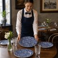 Vintage Prague Pattern Plates 305mm for Charming Table Settings (Pack of 6)