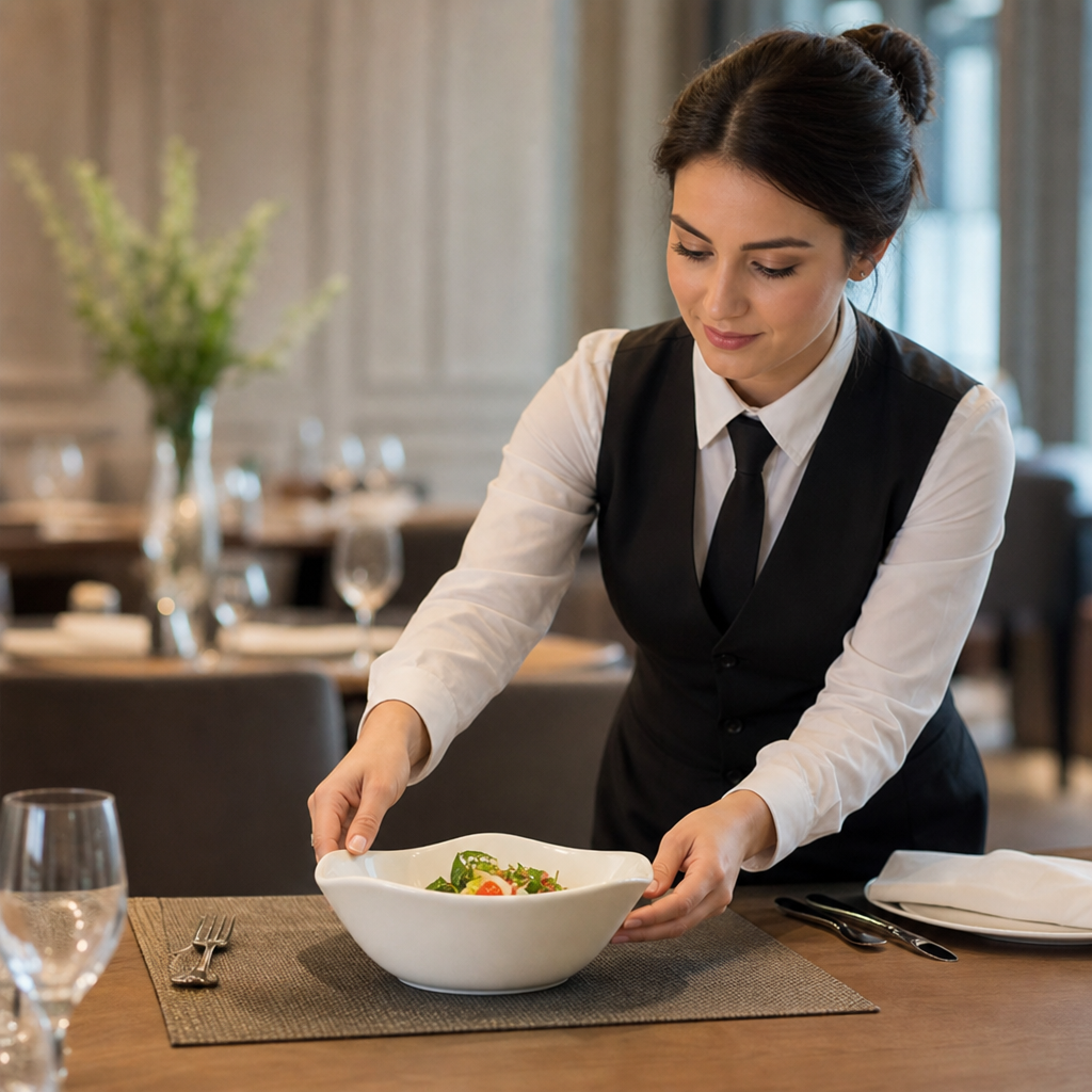 Square Bowls 200mm Porcelain for Casual Dining (Pack of 12)