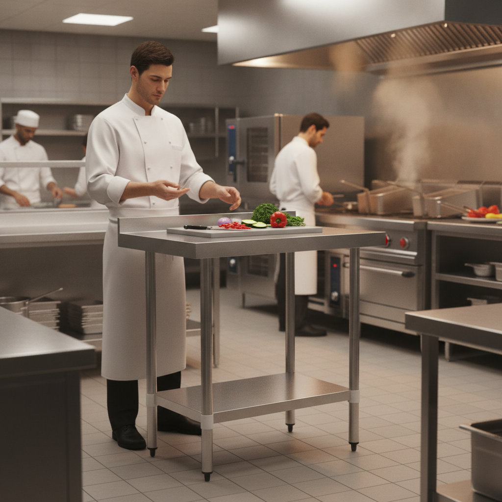 430 Stainless Steel Prep Table 600mm for Commercial Kitchens