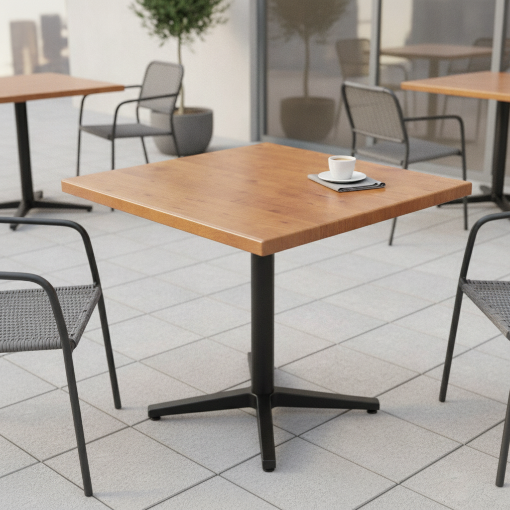 High Density Woodchip Square Table Top 700x700mm for Indoor & Outdoor Use