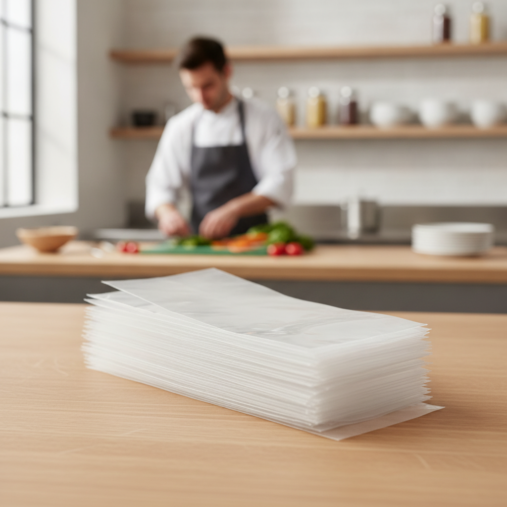 NatureFlex Compostable Clear Bags 70 x 210mm for Food Service (Pack of 1000)