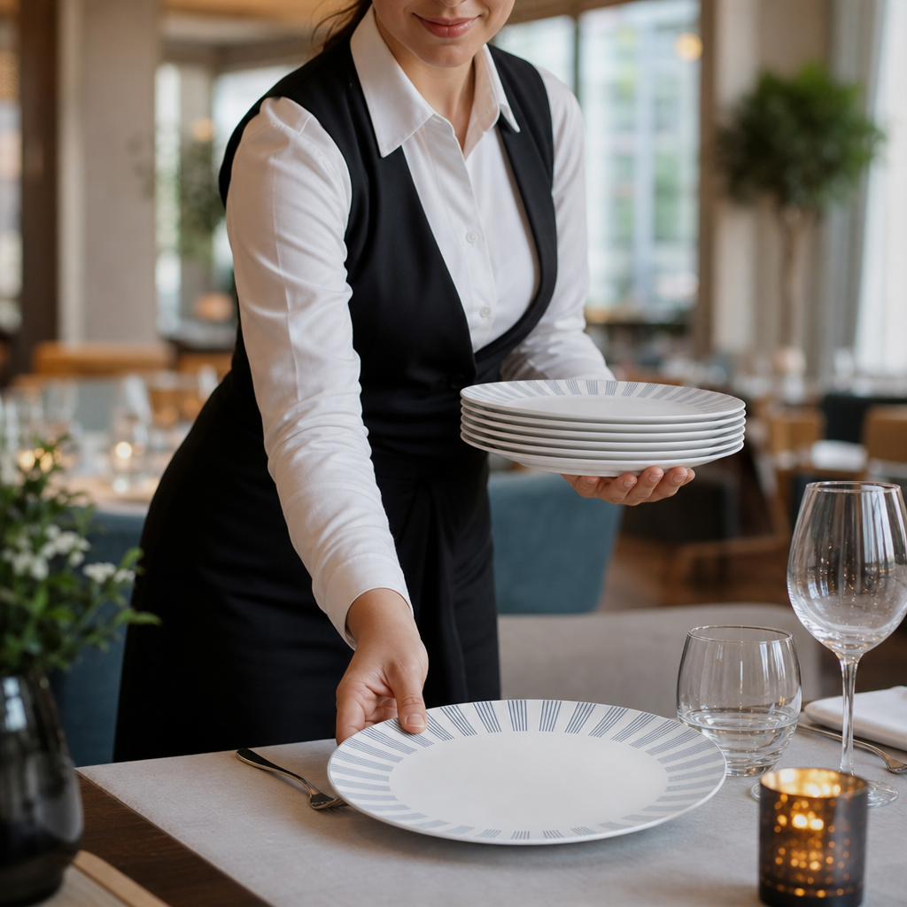 Coupe Plates 210mm Fine Bone China for Hospitality (Pack of 12)
